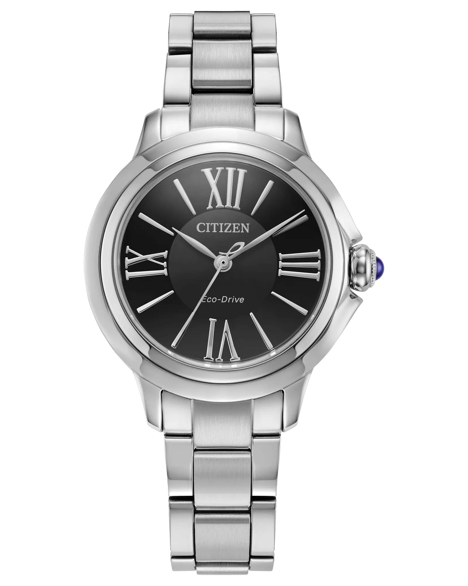 citizen eco drive ladies dress watch L Ceci Eco-Drive Black Dial Stainless Steel pcat-479