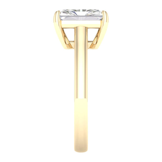 14K Yellow Gold 3.10 ct Lab Grown Radiant Diamond Solitaire Engagement Ring