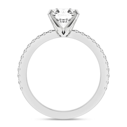 14K White Gold Lab Grown 1.75ctw Round Diamond Engagement Ring