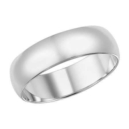 14K White Gold 3MM Plain Wedding Band