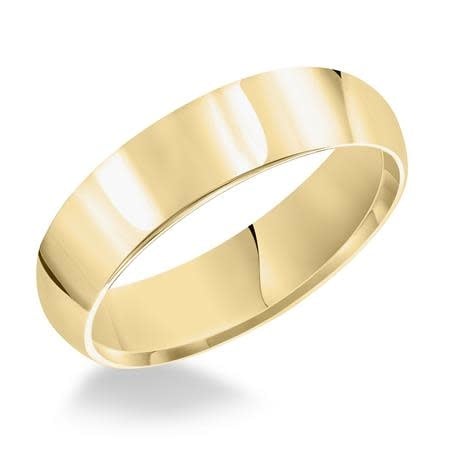 14K Yellow Gold 6mm Comfort Fit Plain Wedding Band