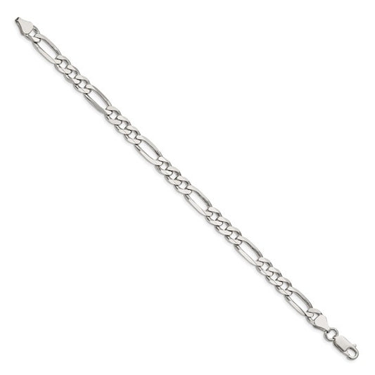 Sterling Silver 9" Figaro Bracelet