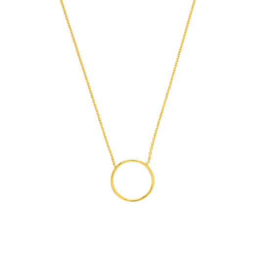 Open Wire Circle Adjustable Necklace