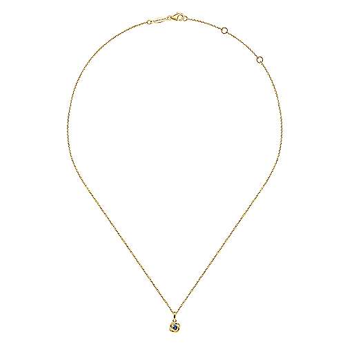14k Yellow Gold Sapphire Necklace