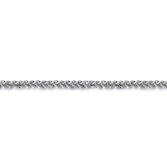 925 Sterling Silver Men's Wheat Chain Bracelet