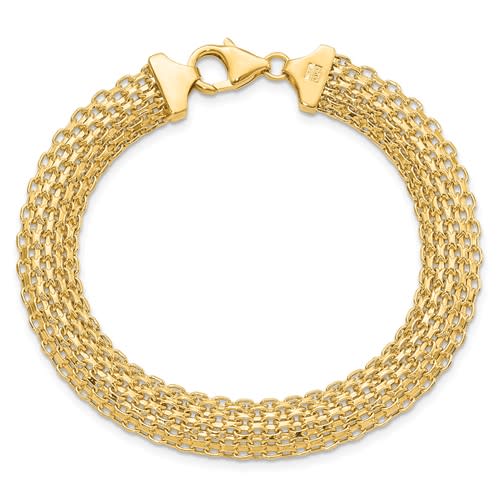 14K Polished Mesh Style Bracelet