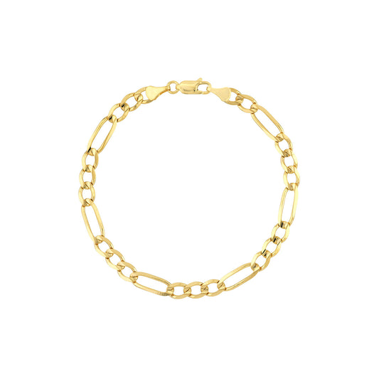 5.8mm Light Concave Figaro Chain Bracelet