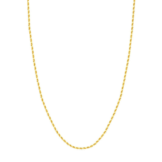 Yellow Gold 2.3 mm Rope Chain