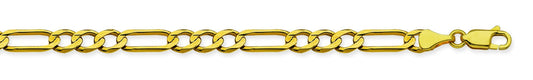 3.9mm Light Concave Figaro Chain with Lobster Lock