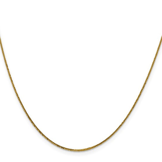 14K Yellow Gold 20" Quadra Wheat Chain