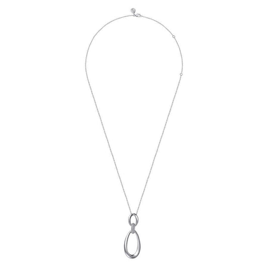 925 Sterling Silver Bujukan Drop Pendant Necklace