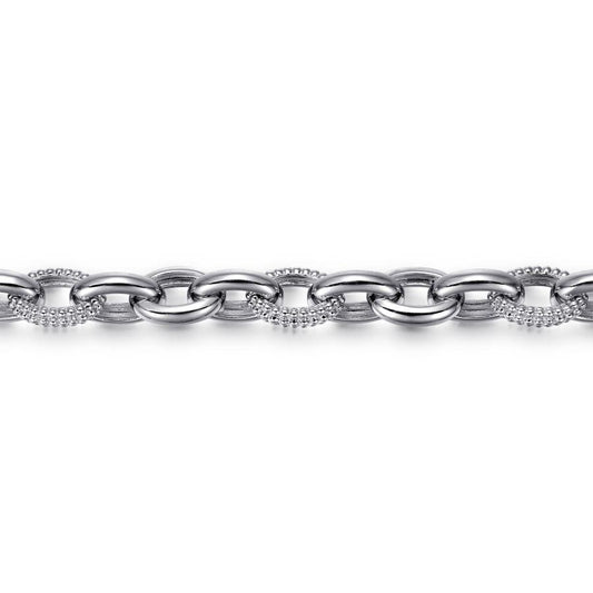 925 Sterling Silver Link Chain Tennis Bracelet