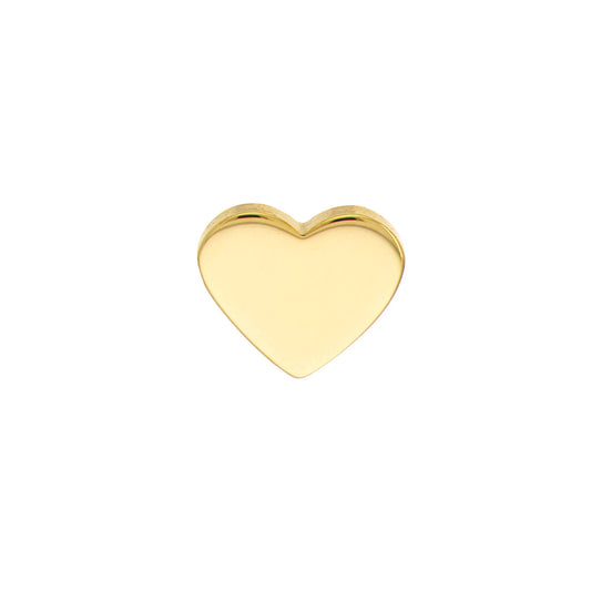 14K Yellow gold Petite Heart Studs