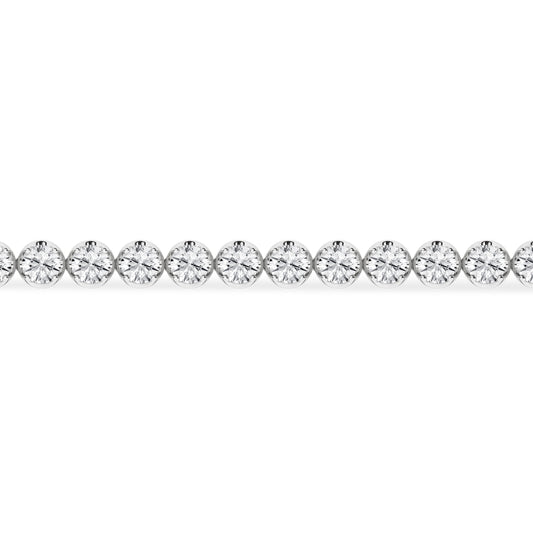 14K White Gold 5ctw Lab Grown Diamond Tennis Bracelet