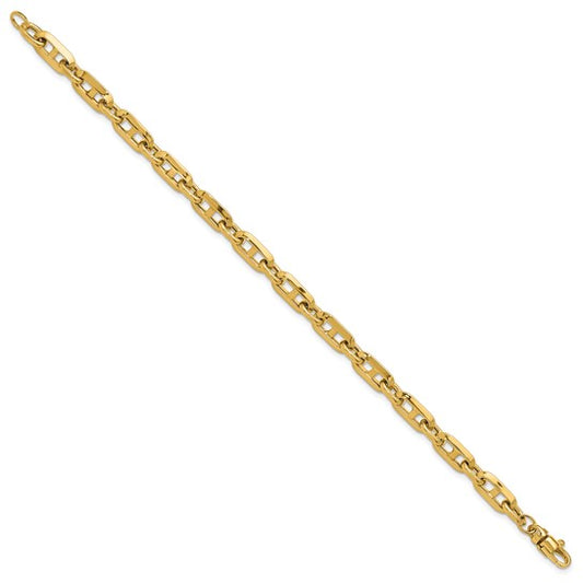 14K Polished Anchor Link Bracelet