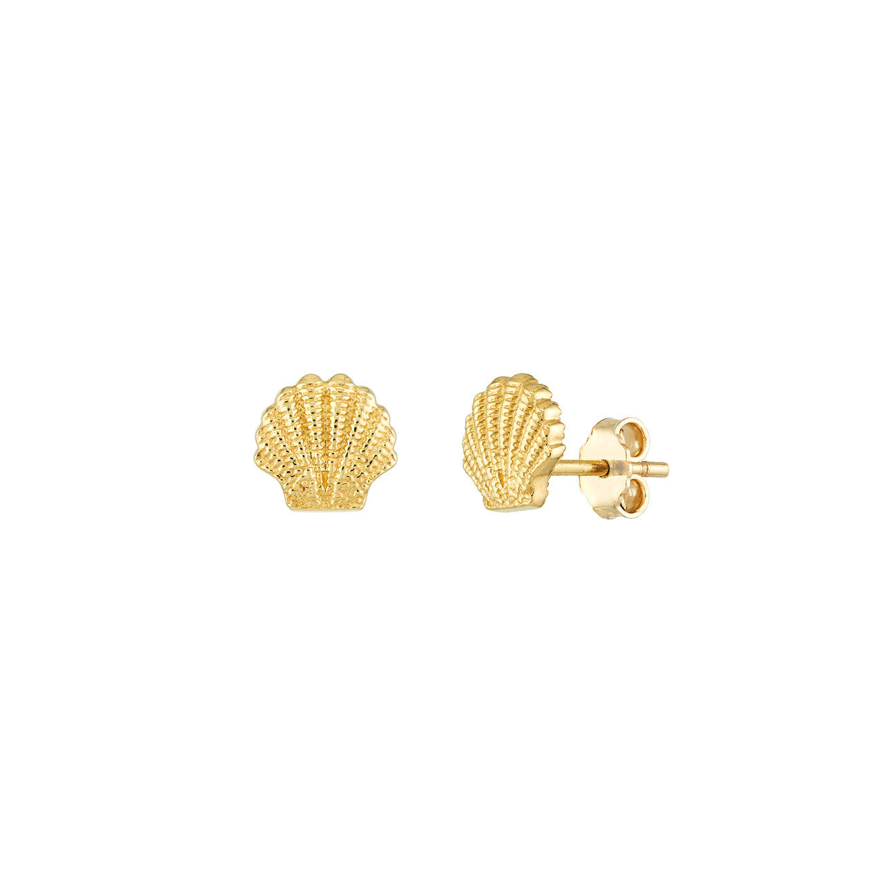 14KT MINI SEASHELL STUDS