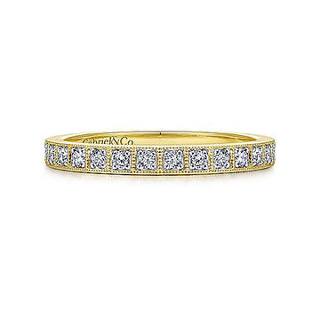 Yellow Gold Diamond Stack Band