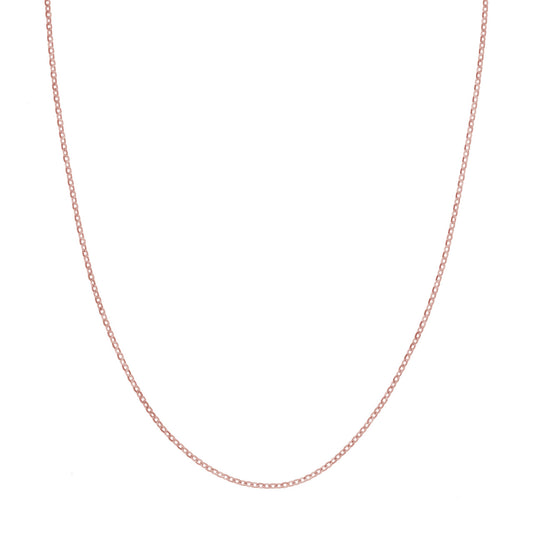 14K Rose Gold 18" Brill Cable Chain