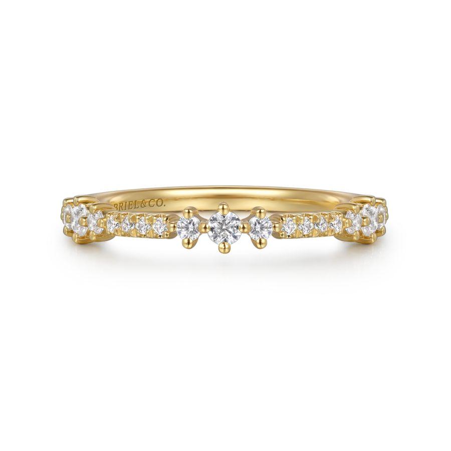 14K Yellow Gold Diamond Ladies Ring