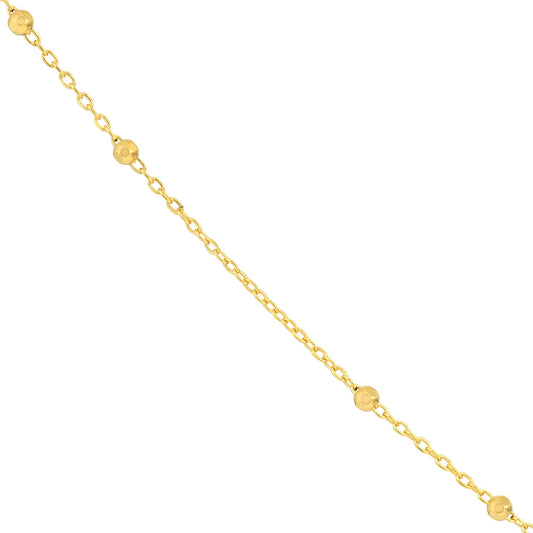 Faceted Bead Saturn Chain with Lobster Lock