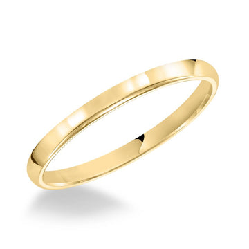 14K Yellow Gold Plain 2mm Band