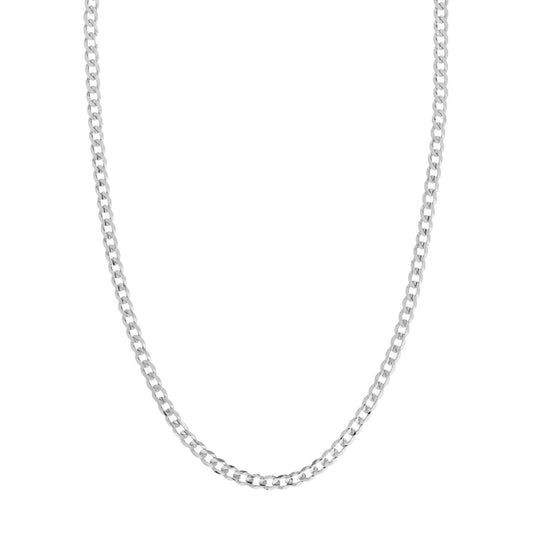 Sterling Silver 5.2mm Light Curb Chain with Lobster Lock