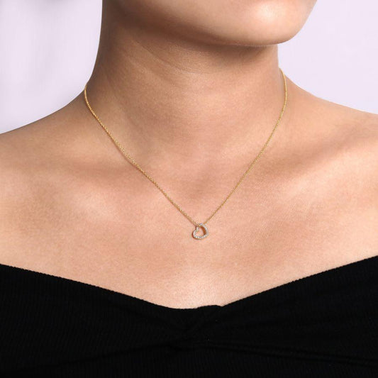 Diamond Open Heart Necklace