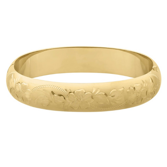 12mm Floral Bangle (Matte)