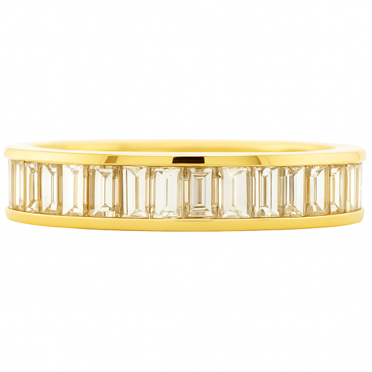 14K Yellow Gold 2.15ctw Baguette Diamond Eternity Band