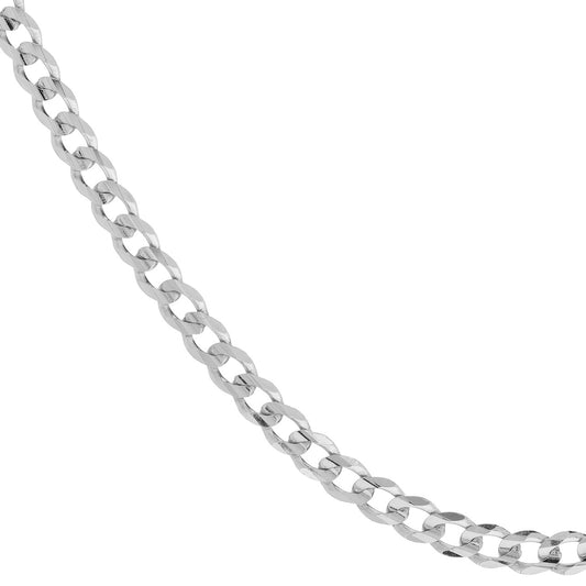 Sterling Silver 5.2mm Light Curb Chain with Lobster Lock
