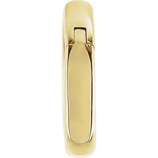 10K Yellow Gold Oval Charm Push Lock