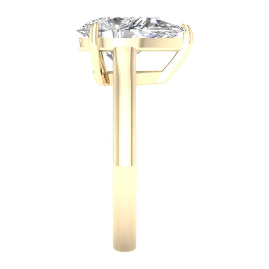 14K Yellow Gold Lab Grown 3.04ct Pear Diamond Engagement Ring
