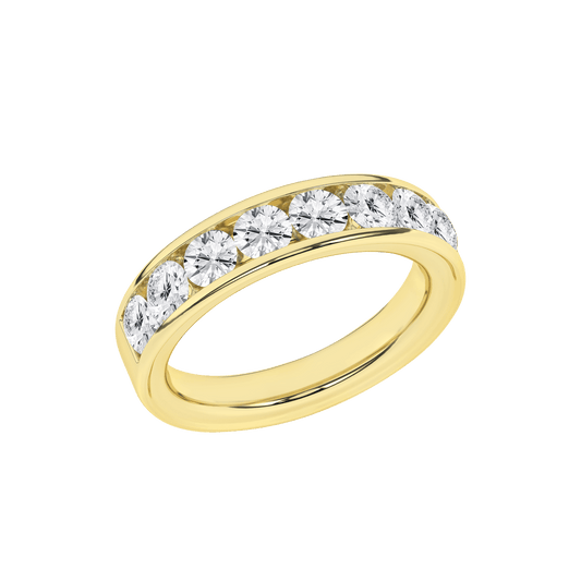 14K Yellow Gold Lab Grown 1.50CTW Channel Set Diamond Band