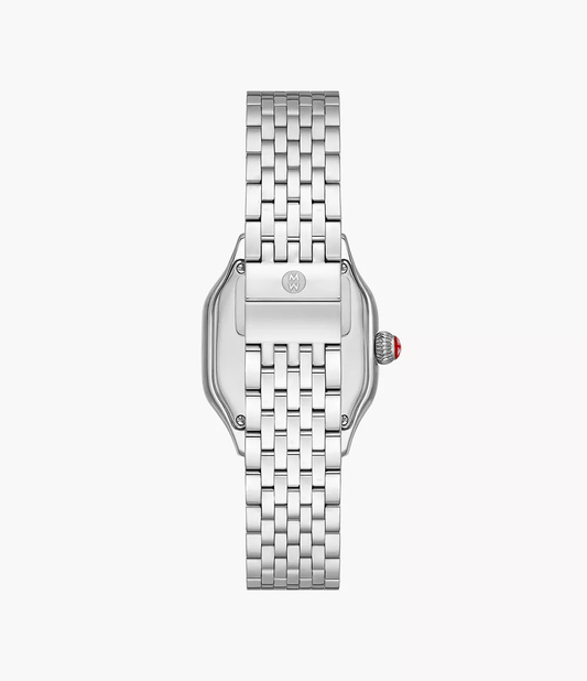 Michele Meggie Stainless Steel Diamond Dial Watch