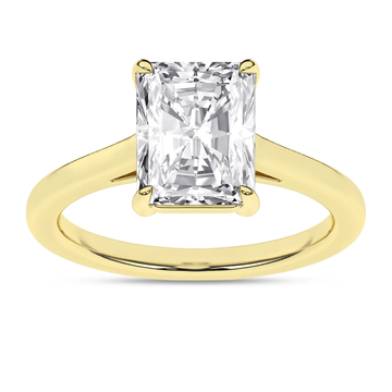 14K Yellow Gold 2.96 ct Lab Grown Radiant Diamond Solitaire Engagement Ring