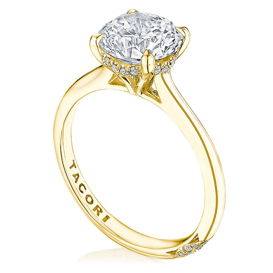 Tacori 18K Yellow Gold Round Solitaire Engagement Ring with Hidden Halo