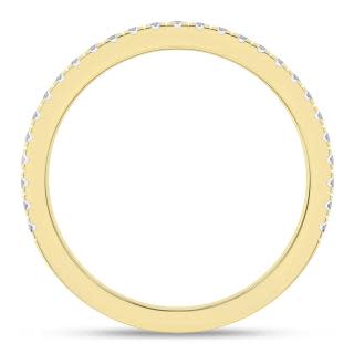 14K Yellow Gold Lab Grown Pave Diamond Band