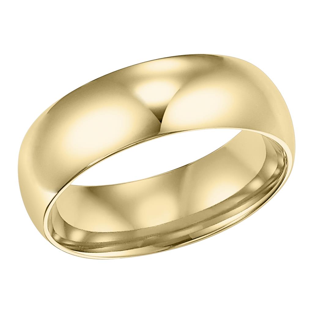 Low Dome Comfort Fit Plain 10mm Wedding Band