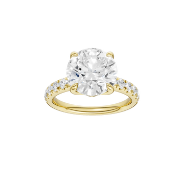 14K Yellow Gold Lab Grown 4.53ctw Round Diamond Engagement Ring