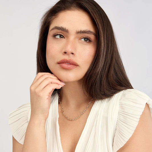 14K 18" Hollow Rounded Link Chain