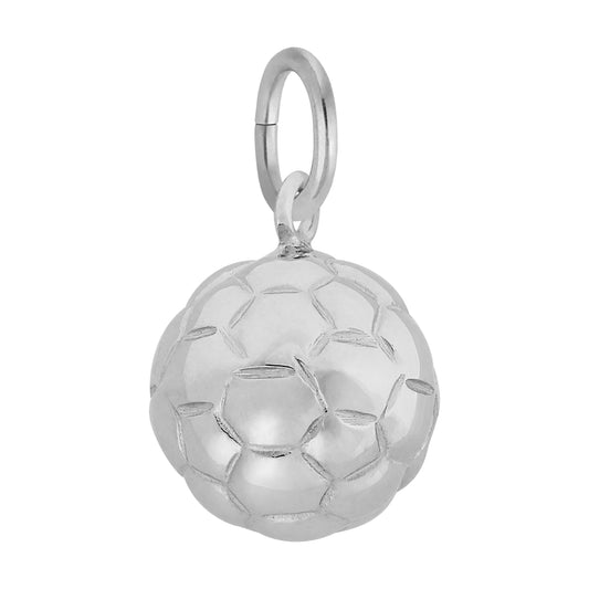 Sterling Silver 3D Soccer Ball Charm