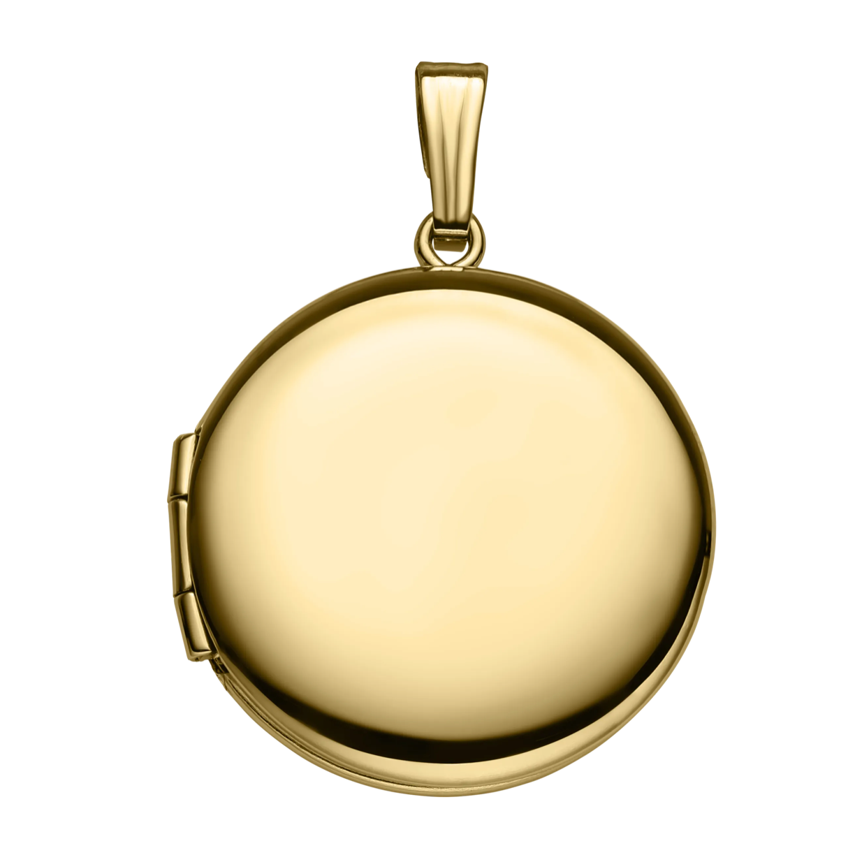 Locket Plain 14K Yellow Gold Plain Round Locket