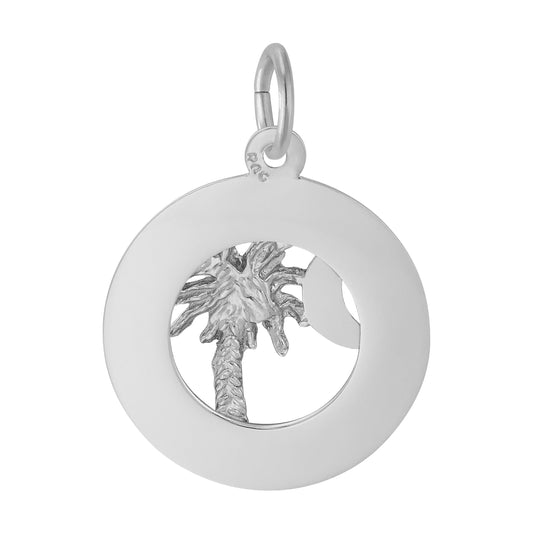 Sterling Silver South Carolina Palmetto Ring Charm