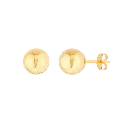 14K Yellow Gold 7mm Ball Studs