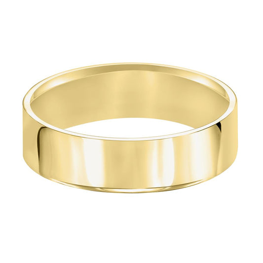 14K Yellow Gold 5mm Flat Wedding Band