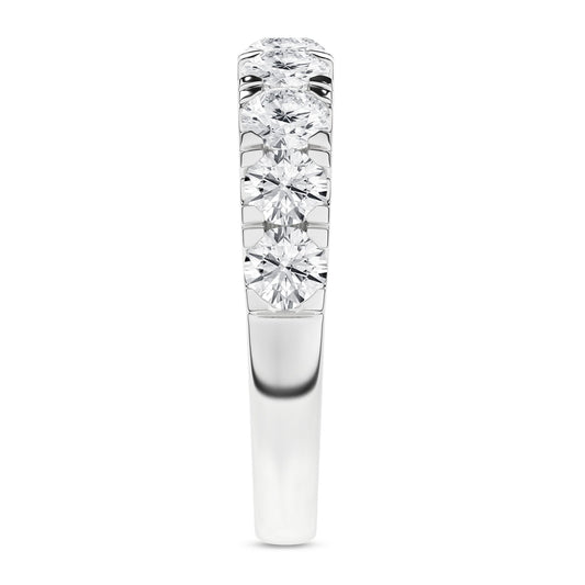 14K White Gold Lab Grown 2ctw Round Diamond Band