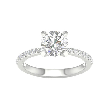14K White Gold Lab Grown 1.78ctw Round Diamond Engagement Ring