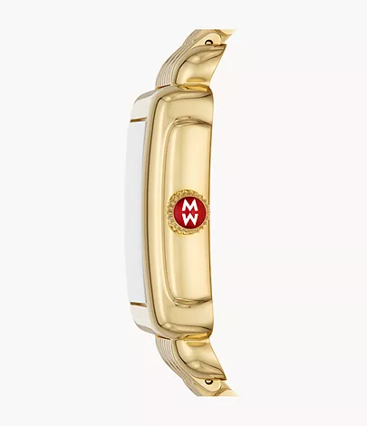Michele Deco Madison Mid 18K Gold-Plated Diamond Dial Watch