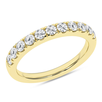 14K Yellow Gold Lab Grown Pave Diamond Band