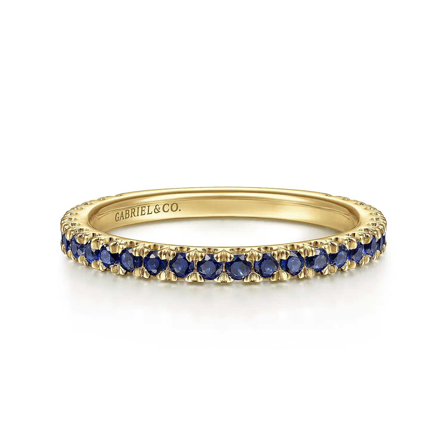 14K Yellow Gold Sapphire Stackable Ring